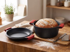 Cast Iron Dutch Oven Kitchen Bread Baking Pot