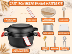 Cast Iron Dutch Oven Kitchen Bread Baking Pot