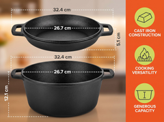 Cast Iron Dutch Oven Kitchen Bread Baking Pot