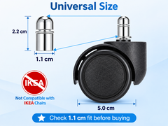 Office Chair Caster Wheels