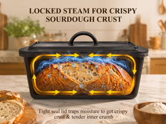 Cast Iron Pot Dutch Oven Loaf Pan with Lid