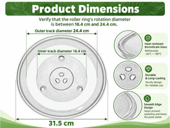 Microwave Turntable Glass Plate
