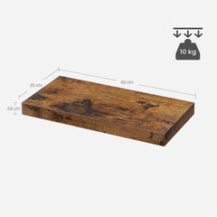 Vasagle 60cm Floating Shelf - 38mm Thick