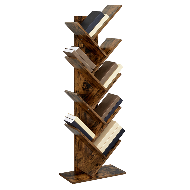 Bookshelves Display Unit Tree-Shaped - Brown