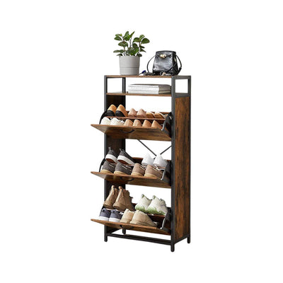 VASAGLE shoe cabinet 3 compartments