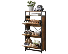 Shoe Rack Storage with 3 Compartments