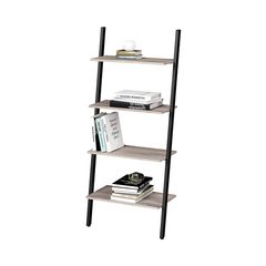 Leaning ladder shelf