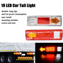 Led Trailer Lights 2Pcs 12V Trailer Truck Caravan 19 Led Taillight Tail Rear Light T