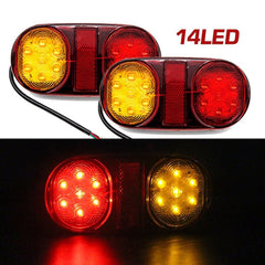 2 Pcs 14 LED Truck Trailer Light