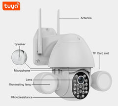 Tuya Security Camera Wireless Wifi Infrared Night Vision With Security Light 1080P Full Hd 3MP