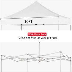 3x3 Gazebo Roof Cover Black