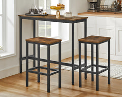 Dining Table Set Bar Table and Stools Set with 2 Stools