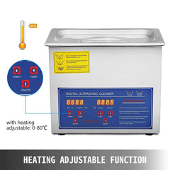 3L Heated Ultrasonic Cleaner for Jewelley