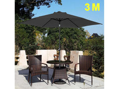 3M Parasol Replacement Cloth Round Garden Umbrella Cover For 8-Arm