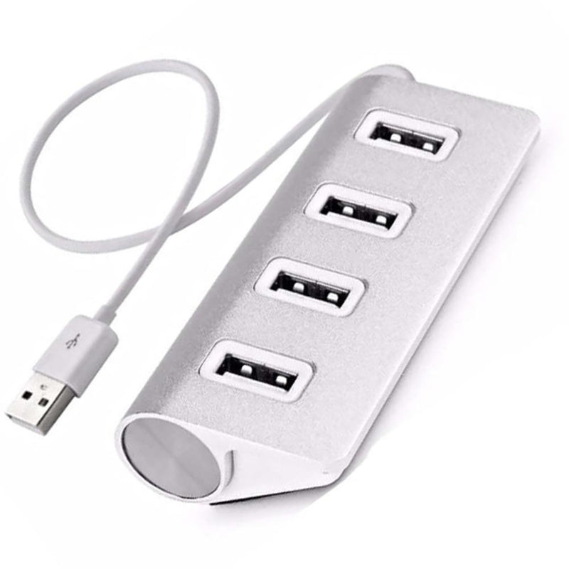 USB Hub 4 Port USB 2.0 Aluminum Splitter – PC Laptop Accessory