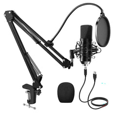 USB condenser microphone with stand