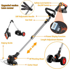 Push Weed Eater strimmer, Battery Operated Grass Cutter