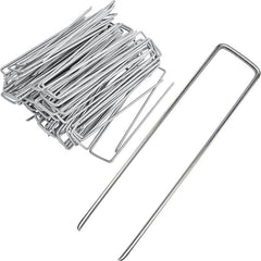 100pcs Weed Mat Pins Galvanised Garden Landscape Staples