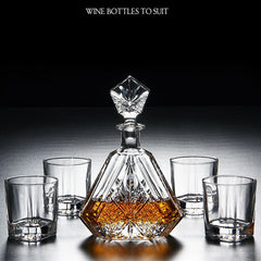 Whiskey Decanter with 6 Glasses