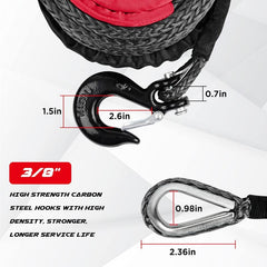 Winch Rope 15M Synthetic