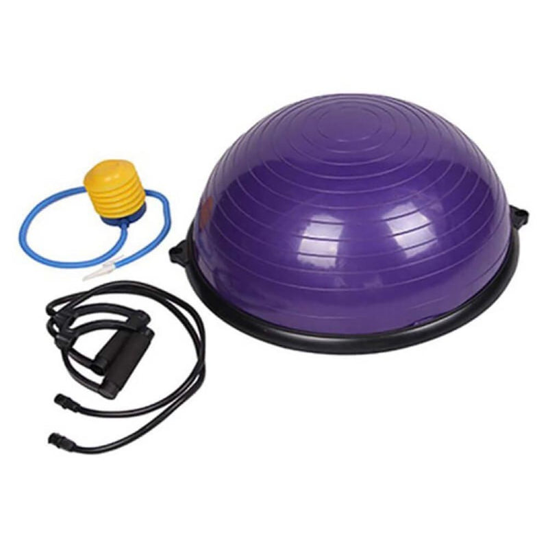 Trainer Exercise Yoga Half Balance Ball With Resistance Bands