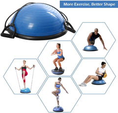 Yoga Balance Trainer Ball with Resistance Bands