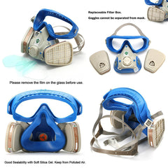 Respirator Mask With Safety Glasses