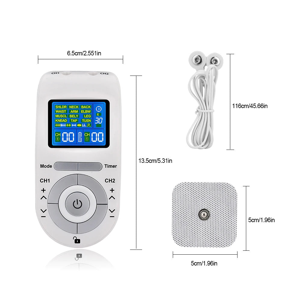Tens Machine 12 Modes with 4 Electrode Pads - The Shopsite