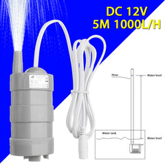 Submersible Water Pump 1000L/H Dc 12V 1000L/H 5M Submersible Brushless Water Pump - The Shopsite