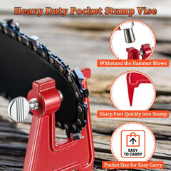 2 in 1 Easy File Chainsaw Chain Sharpener 4.8 mm with vise