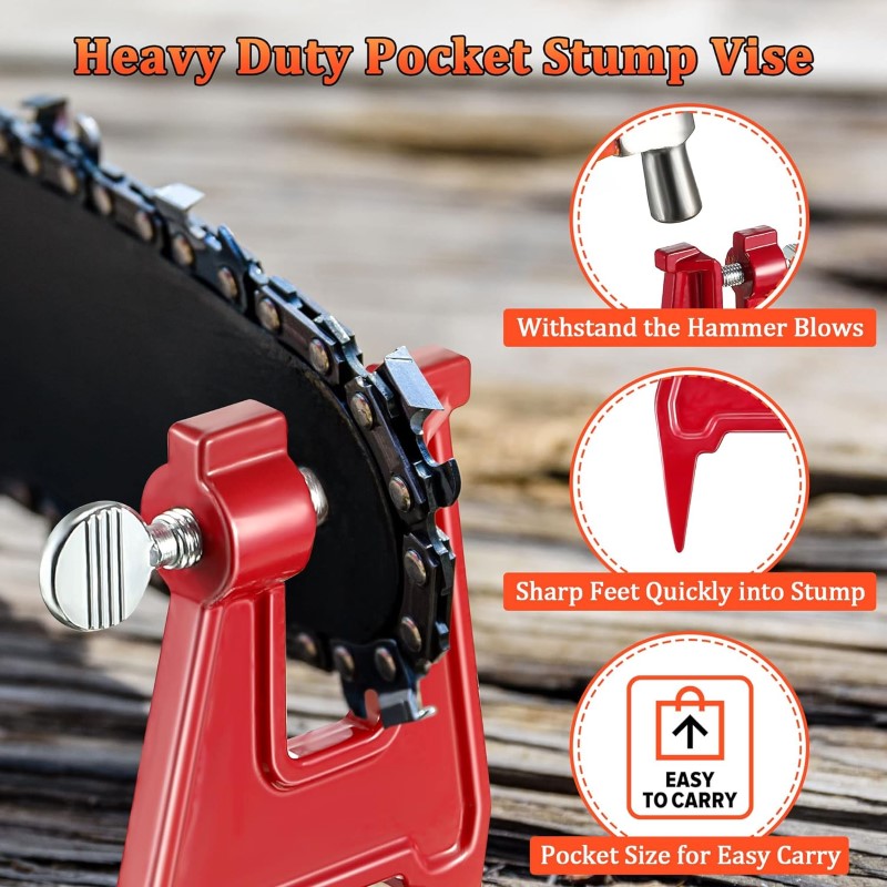 2 in 1 Easy File Chainsaw Chain Sharpener 4.8 mm with vise