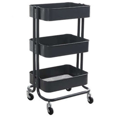 Storage Trolley Cart, Multi-Purpose Trolley Organizer Cart With Casters - The Shopsite