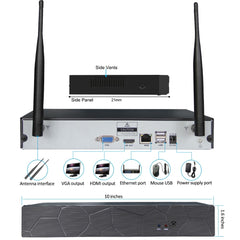 Wireless Security Camera System 2MP 4 Channel - The Shopsite