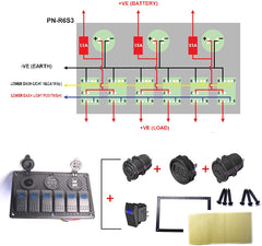 Led Rocker Switch Panel 6 Way - The Shopsite