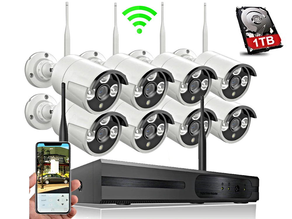 Wireless Security camera system with 1Tb Hard Drive - The Shopsite