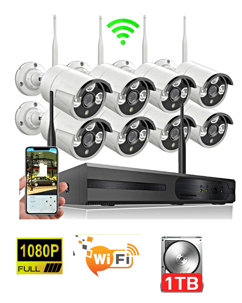 Wireless Security System 1080P Hd 1Tb HDD