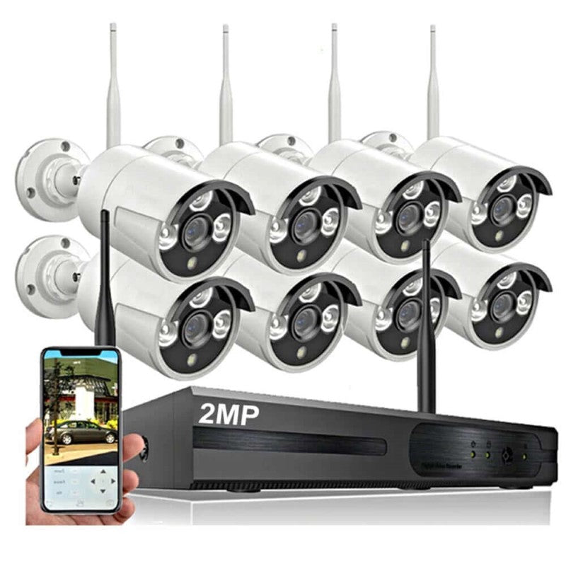 Wireless Security camera system 2MP 8 Channel - The Shopsite