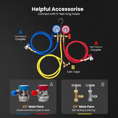 3 Way AC Manifold Gauge Set