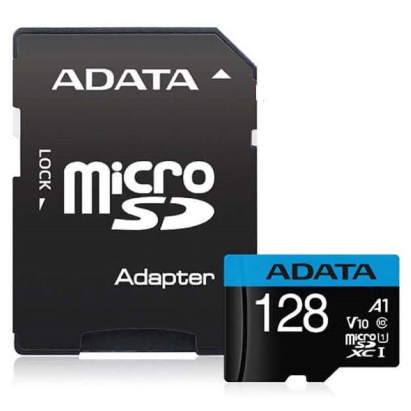 ADATA Premier microSDXC UHS-I A1 V10 Card 128GB + Adapter - The Shopsite