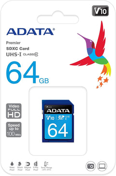 ADATA Premier UHS-I V10 SDXC Card 64GB SD Card - The Shopsite
