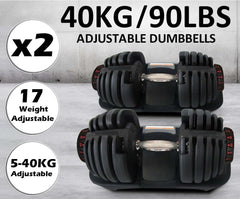 Adjustable Dumbbells 40Kg 2Pcs set - The Shopsite