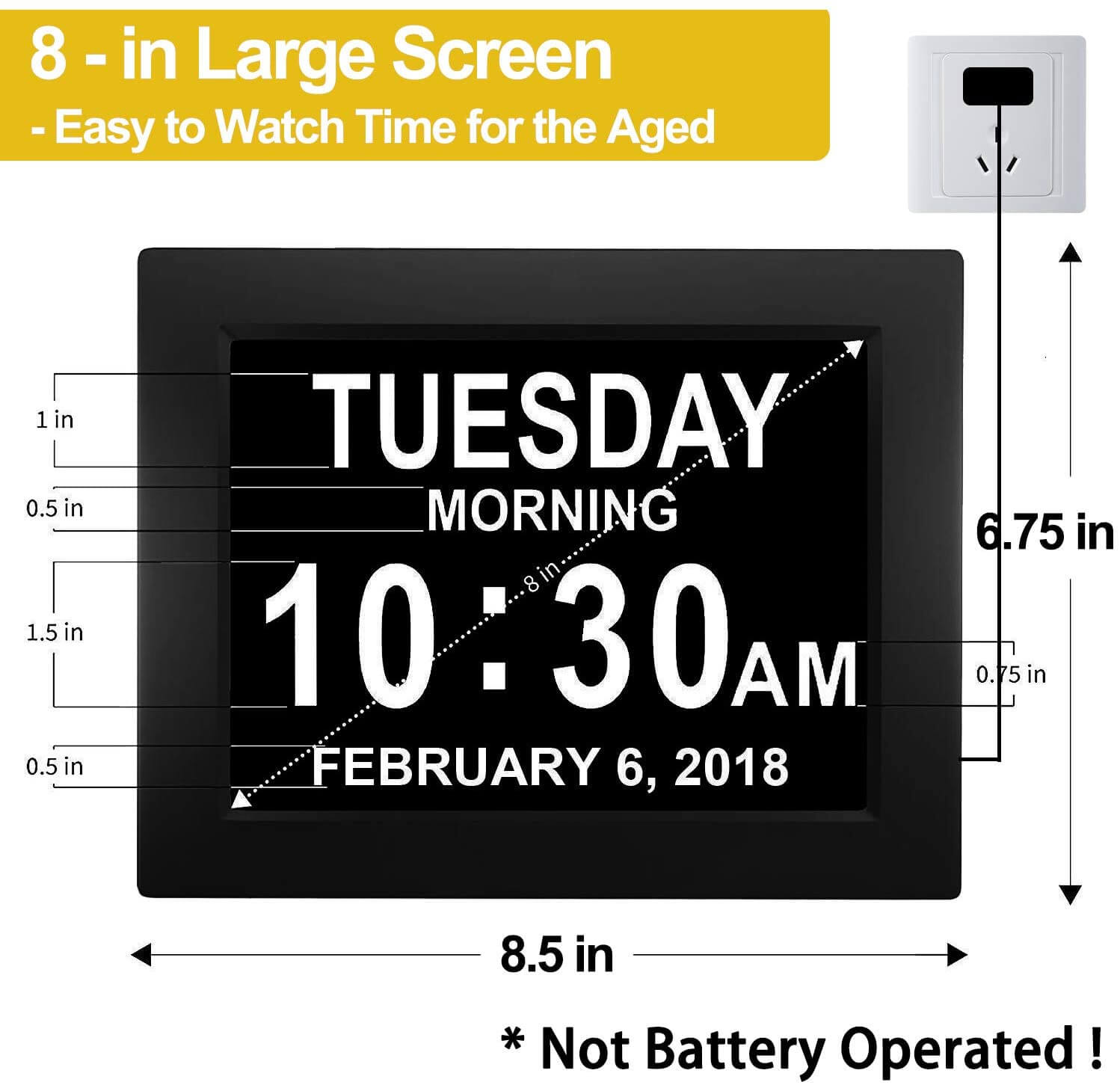 Digital Calendar Alarm Day Clock - The Shopsite