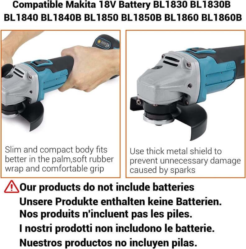 Cordless Electric Angle Grinder - The Shopsite
