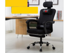 Swivel Office Chair Computer Chair Padded Footrest black - The Shopsite