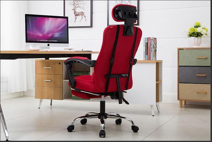 Ergonomic Office Chair Swivel Red - The Shopsite