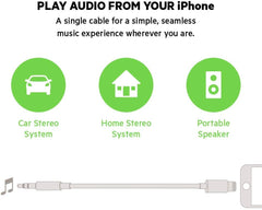 Belkin iPhone Lightning To Aux Cable 3.5Mm Audio Jack - The Shopsite