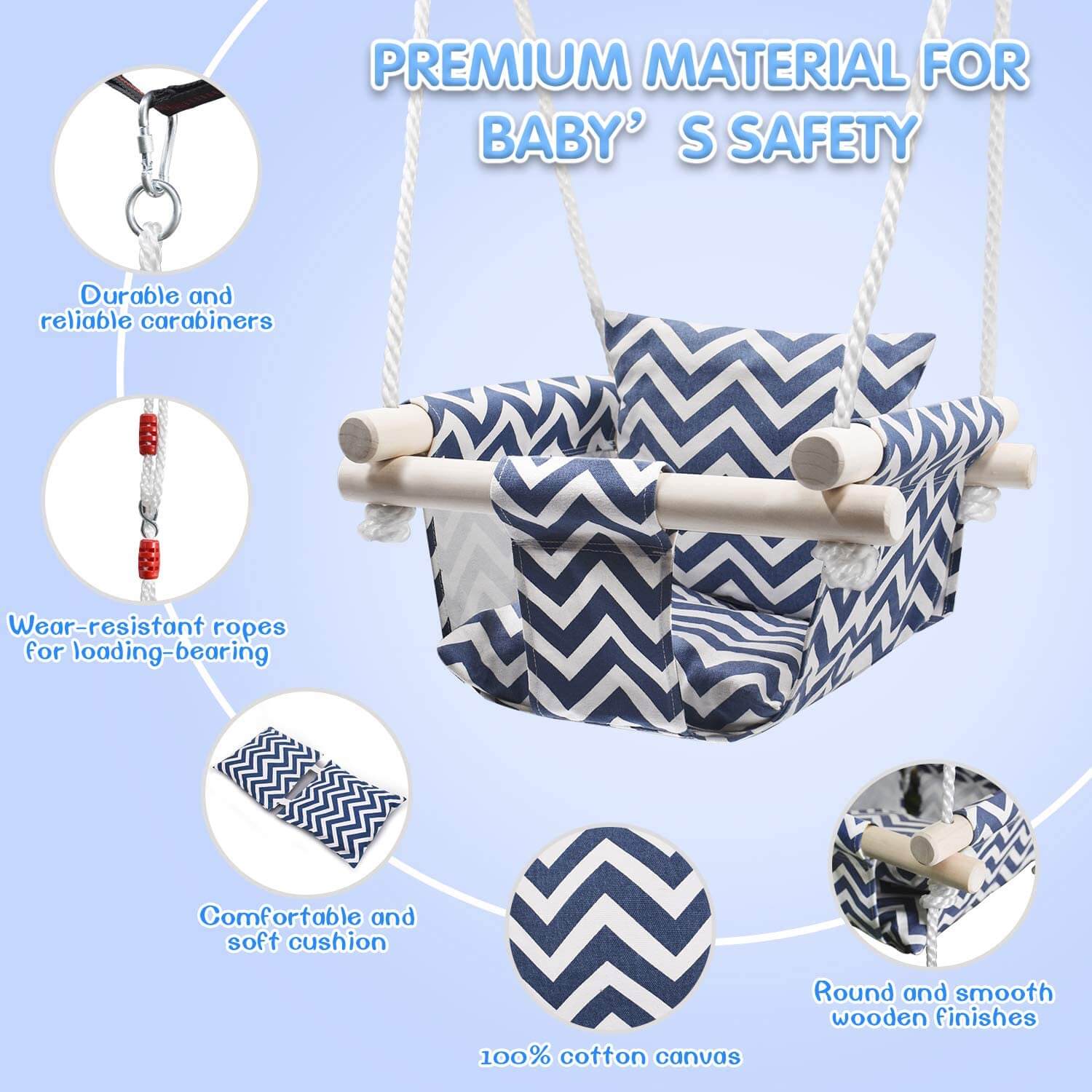 Canvas Hammock Seat Set Baby Toddler Swing - The Shopsite