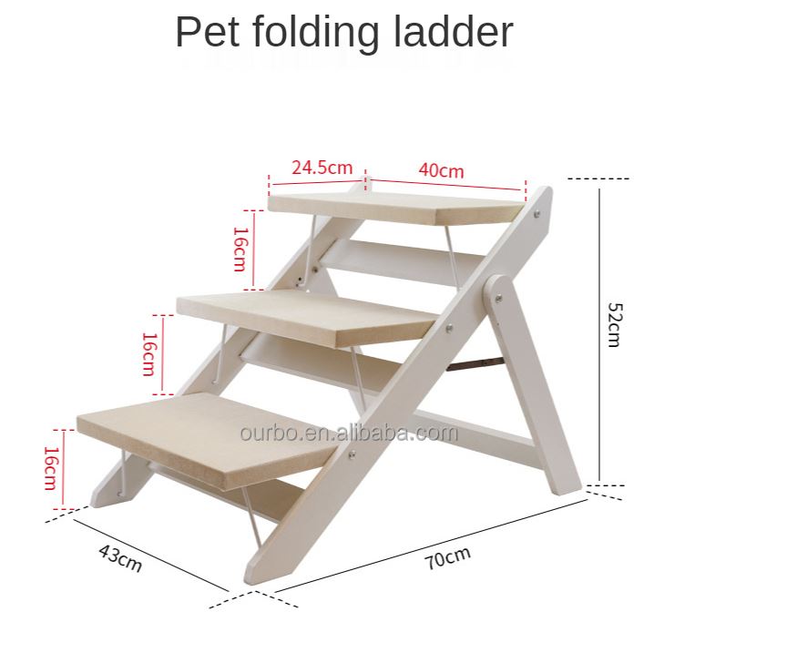 Pet Steps Ramp Dog Stairs Cat 3 Steps Portable - The Shopsite