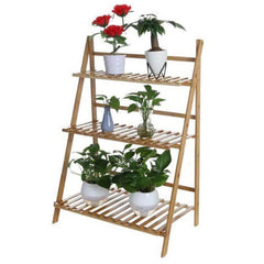 3 Tier Foldable Bamboo Deco Plant Rack