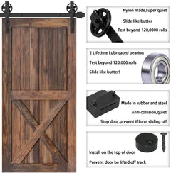 Barn Door Hardware 1.6m Single Door - The Shopsite